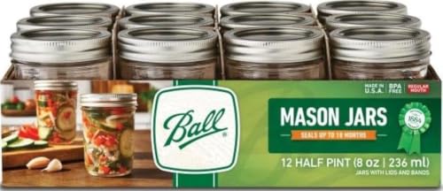 Ball Jars 8 oz, Set of 8