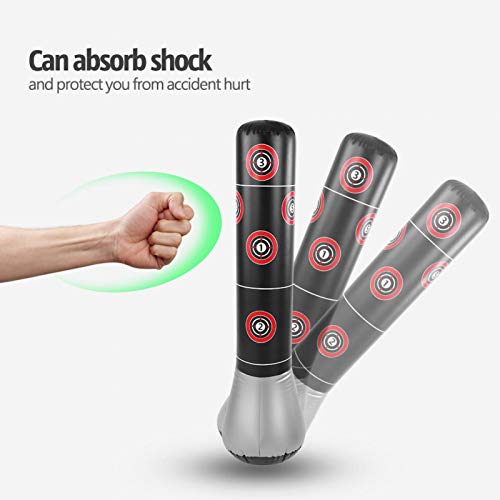 image for Faceuer Inflatable Boxing Bag, Inflatable Boxing Punching Kick Trainin