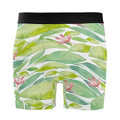 Calzoncillos ultrasuaves Vnurnrn bóxer elástico de hombre con estampado floral