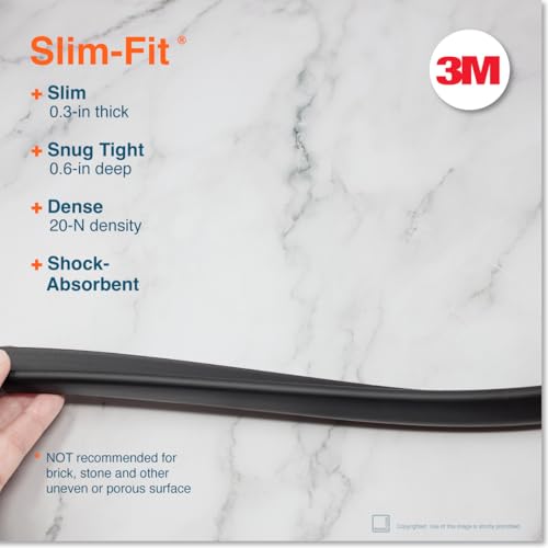 Image of Roving Cove Slimfit Edge Protector for Baby Proofing (9ft Small Edge Only), Soft Rubber Foam Furniture Edge Bumper Guard, Desk Edge Cushion, 3M Adhesive, Onyx Black