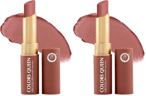 Image of Colors Queen Luscious Lips - Non Transfer Creamy Matte Lipstick | Highly Pigmented with Smooth Application | Long Lasting Lipstick Waterproof | Smudge Proof Lipstick for Women (21 - Snapshot - 3.5g)