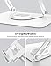 ALASHI Laptop Stand for Desk with 360° Rotating Base, Multi-Angle Adjustable Laptop Stands, Foldable Laptop Riser Compatible with 10 to 15.6 Inches PC Computer, White