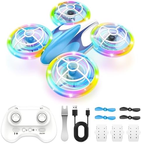 Charmofun Mini Drone para Niños, Mini Drone con Luces de Colores,...