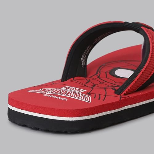 Image of Kidsville Official Marvel Comics Spiderman Printed Kids Boys Flip-Flop | Soft, Non-Slip, Indoor, Outdoor, House Slipper, Comfortable & Durable Footwear for Children