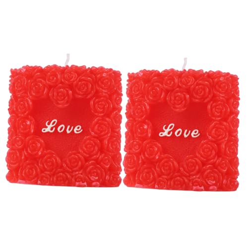POPETPOP 2pezzi Candela Rosa Colonna Cera Di Parafina Per Decorazioni Di e Feste Nuziali Idea Per Spa e Ristoranti