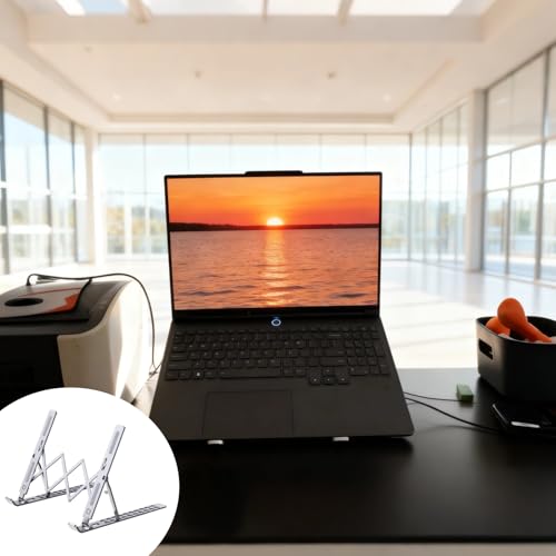 Support pour ordinateur portable en alliage d'aluminium avec structure stable double W - 4