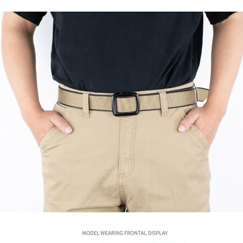 Nylon Ratchet Belt for Men 1.5" Casual Web Click Belt with Buckle for Jeans No Holes Adjustable Trim to Fit2