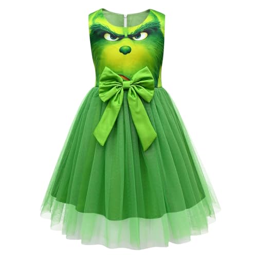 Kids Girls Princess Dress Sleeveless Cartoon Casual Dress 3-10 Years