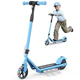 isinwheel Electric Scooter for Kids Ages 6-12, 150W Motor, 6/10 MPH Speeds, Colorful...