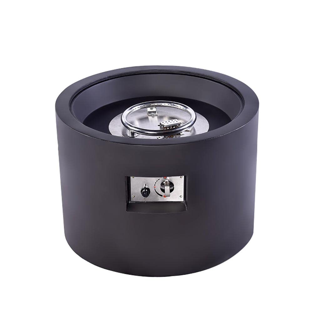 Riscaldatore a gas per esterno WELA | Stufa a pavimento da 14 kW (120mq) con coperchio bruciatore e copertura antipioggia, spegnimento automatico e design minimal