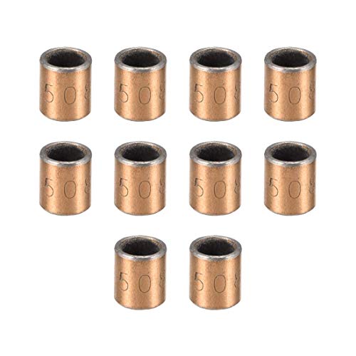 NA - Gleitlager 5 mm Bohrung x 7 mm Außendurchmesser x 8 mm Länge Gleitlager Umwickelt Ringe ohne Öl 10 Stück