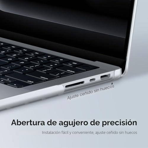 Carcasa MacBook Pro 16 Ultrafino Protector Antirrayas EooCoo Funda Transparente 7