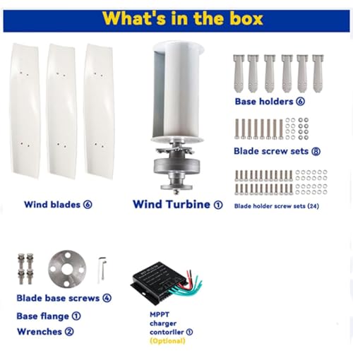 3000W Kit Generatore Di Turbine Eolica 24V 48V 220V Kit Generatore Di Turbine Eoliche Portatile Con 3 Lame Controller Con Regolatore Di Carica Per Camper Marino Casa - 2