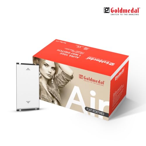 Image of Goldmedal Air Aura 10 Ampere Rocker 2 way Switch, White - (Pack Of 20)