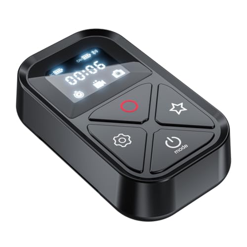Asuinxurr Mando a distancia inalámbrico inteligente, resistente al agua, para Go Pro 8/9/10 Max, mando a distancia, compatible con Bluetooth, duradero, color negro