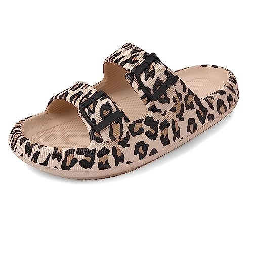 VONMAY Comfort Sandals for Women and Men Pillow Slippers Double Buckle Quick Dry Adjustable Slides Cushioned Thick Sole EVA Flat Sandals - Main Image