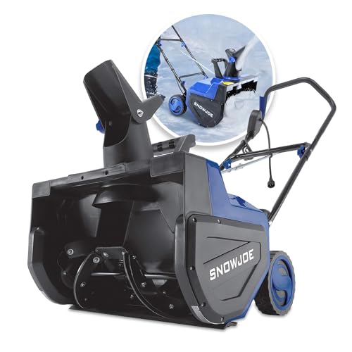Snow Joe Corded Electric Snow Blower w/LED Light, Chute & Plastic Auger, 22-Inch Clearing Path, 14.5-Amp Motor - Heavy-Duty Blowing Machine for Ice Removal from Driveway, Sidewalk & Walkway, SJ626E