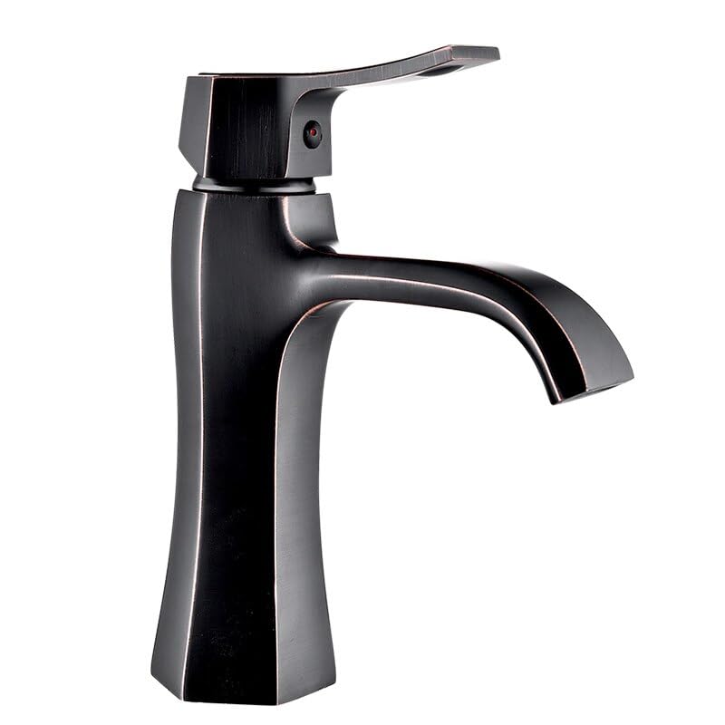 Robinet de lavabo rétro doré brossé idéal pour une salle de bain esprit spa