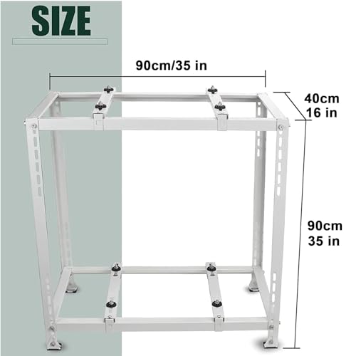 Bodenständer für Mini- Split- Klimaanlagen, kanallose Wärmepumpenhalterung für 9.000- 18.000 BTU, Doppelstufen, robuster Kondensatorständer-2