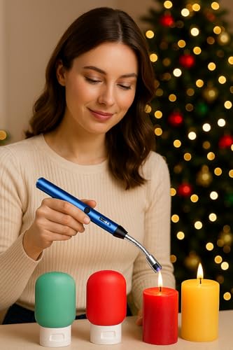 Image of Nibbler Pack of 1 USB Plasma Rechargeable Electric Gas Lighter for Kitchen, Pooja Room, Candles, BBQ, Multi Purpose - 360 Degree Flexible & Windproof (Black)