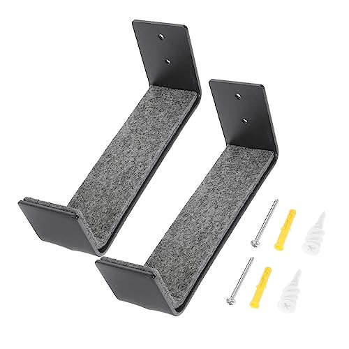 Garneck Snowboard Bindings Wall Mount Foam Pad Metal Hooks for Safe Board Storage