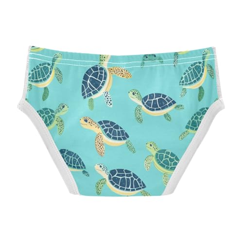 Wusikd Turtle Sea Cute Boys' Underwear Cotton Turquoise Boys Briefs Soft Toddler Underwear 2T2