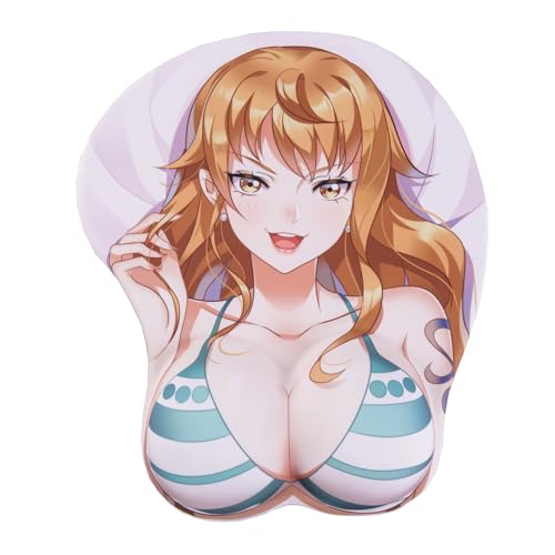 Nami New Anime Mouse Pads with Wrist Rest Gaming 3D Mousepads 2Way Skin (Nami 2)