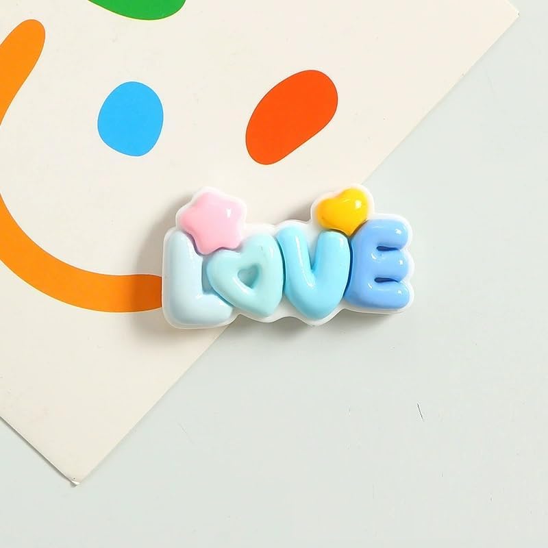 Image of LUVINA 3D Flower Magnets for Fridge, Strong Refrigerator Magnet, Colorful Adorable Decorations for Office, Kitchen Decor, Cute Desk Accessories, Multicolour (1, Love)