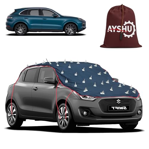 Image of AYSHU Water-Resistant Spike Car Cover for Porsche Cayenne - Protects from Dogs, Monkeys, Dust, Sunlight & UV - Full Roof Universal Fit