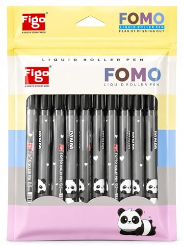 Image of Figo Panda Liquid Roller pen (Pack of 20) (Black)
