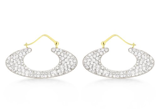 Créoles ovales Carissima or jaune 9 ct oubliez les bijoux ternes avec l'éclat Crystalique