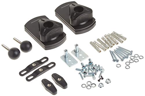 Monoprice Low Profile 22 Lb. Capacity Speaker Wall Mount Brackets (Pair) Black #TOP1