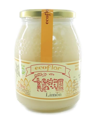 Miel de Limón. Miel pura de Abeja Española, 100% Natural. Gusto de notas ácidas procedentes del limón. Miel artesana de cosecha propia en zona de Cantabria, España. Miel de abeja pura. Gourmet.