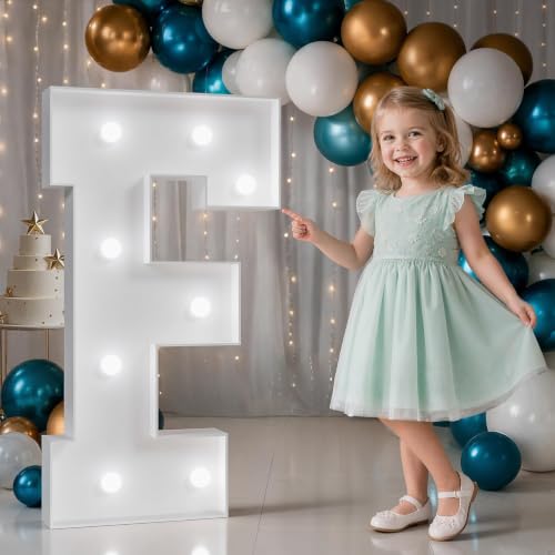 Image of 3FT Marquee Letters F, Large Light Up Letters for Birthday Decor