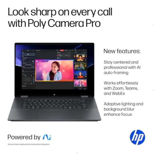 Image of HP OmniBook X Flip 2-in-1 Laptop, 16 inch WUXGA IPS Touchscreen Laptop, Intel 8-Core Ultra 7 256V, 16GB LPDDR5x 4TB SSD | Backlit KB, Copilot+ AI PC for Creator and Designer Business, Windows 11 Pro