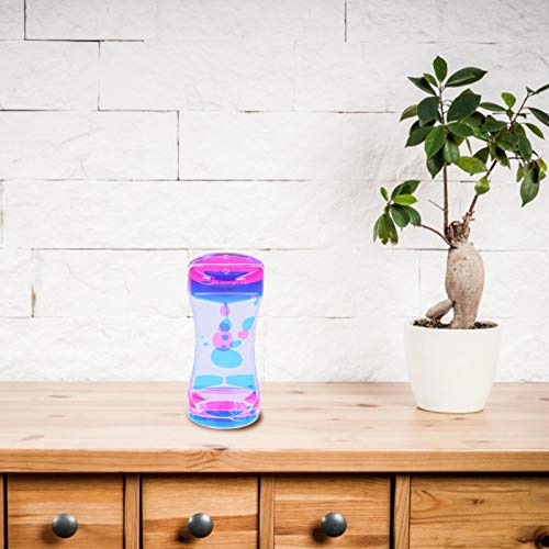 Beruhigendes Zappeln Spielzeug Liquid Motion Bubbler Timer Sanduhr Liquid Bubbler Spielzeugschule für Bibliothek Klassenzimmer(Blue Plus Powder, Polar Animals) Cover