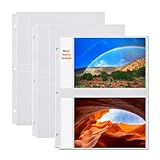 CRANBURY 5x7 Photo Sleeve Inserts - (5x7, 12 Pack), for 48 Pictures, 3-Ring Binder Photo Pockets, 2-Pocket Photo Page Holds Four 5 x 7 Pictures, Photo Protectors, Archival Photo Sleeves