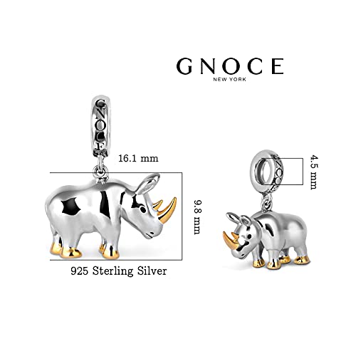 Image of GNOCE Cute Animal Collection Charms 925 Sterling Silver Pendant Dangle Bead Charm Fit for Bracelets and Necklaces, Hand-Finished Keepsake Jewelry Gift for Women, Girls, Mother, BBF