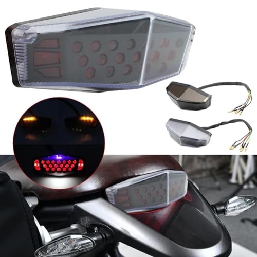 Freno parada universales y luces intermitentes para motocicleta trasera 7