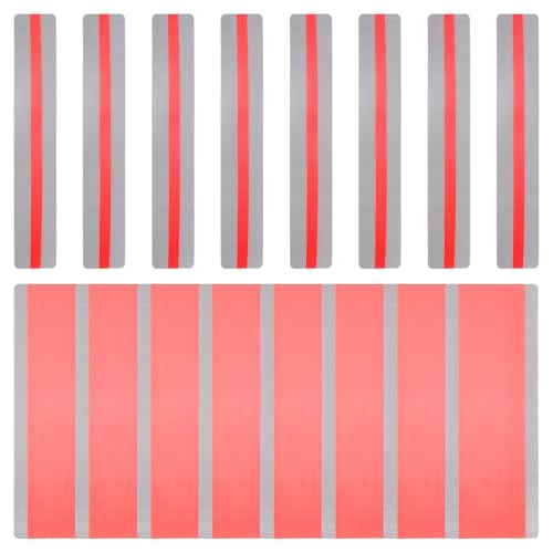 PATIKIL 16Pcs Guided Reading Highlight Strips, 2 Sizes Colored Overlay Highlight Bookmarks, Reading Tracking Rulers Helps with Dyslexia, Red