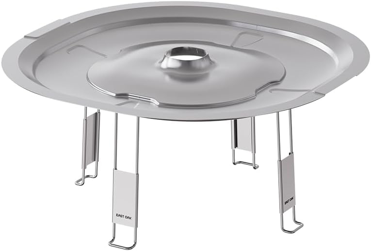 EAST OAK Fire Pit Heat Deflector for 21'' Smokeless Fire Pit, Silver Patio, Lawn