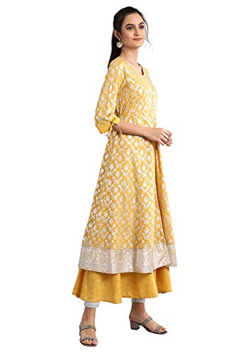 Image of Aurelia Women's Polyester Regular Fit Casual Kurta