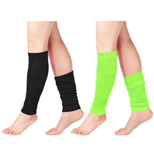 Image of Womens Leg Warmers Winter Warm Knit Long Boot Socks Slouch Knee High 80s for Party Dance Sports