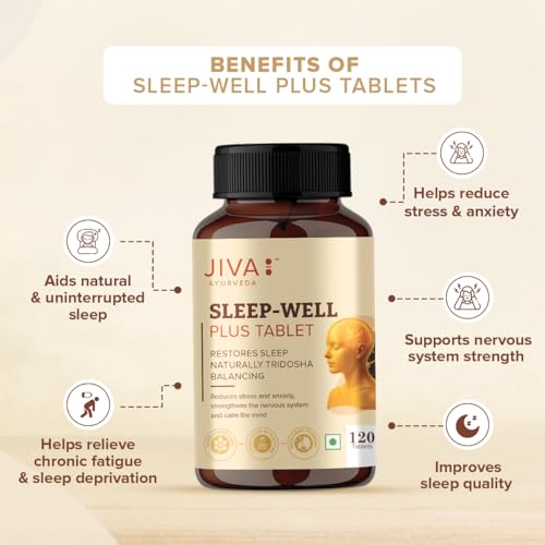 Image of Jiva Sleep Well Tablets, Restores Natural Sleep, Non-Habit Forming Supplement, Strengthens Nervous System, 240 Count, Pack of 2