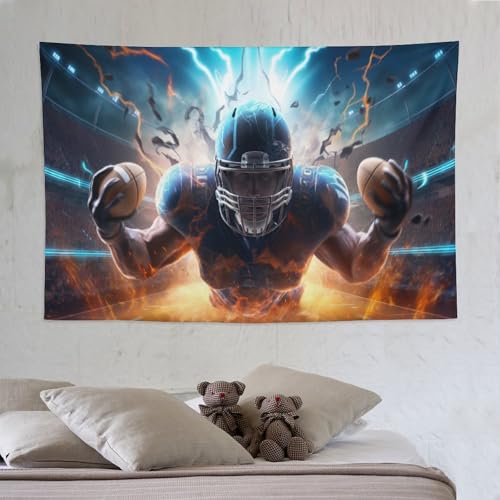 Tapisserie de rugby PAZZK grand format 150x230cm aux finitions soignees pour tenture salon