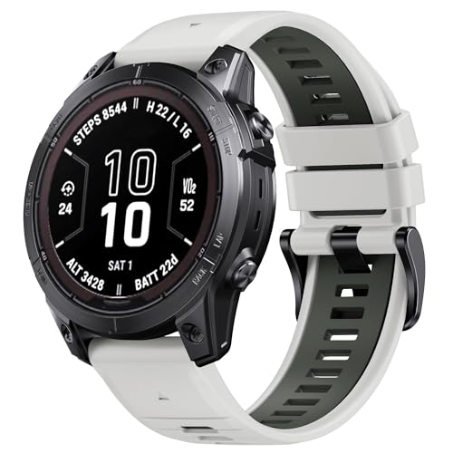Bracelet silicone souple 22mm Fenix 7 au design ergonomique et épuré