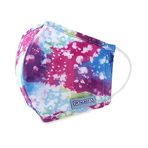 Dr. Talbot's Kid’s Washable Cloth Cup Face Mask for Personal Health by Nuby, Rainbow Watercolor, 6-12 Years Old