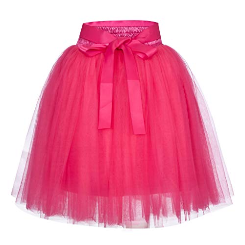 Tutu jupe de danse en tulle rouge pour donner du volume aux robes rétro femme