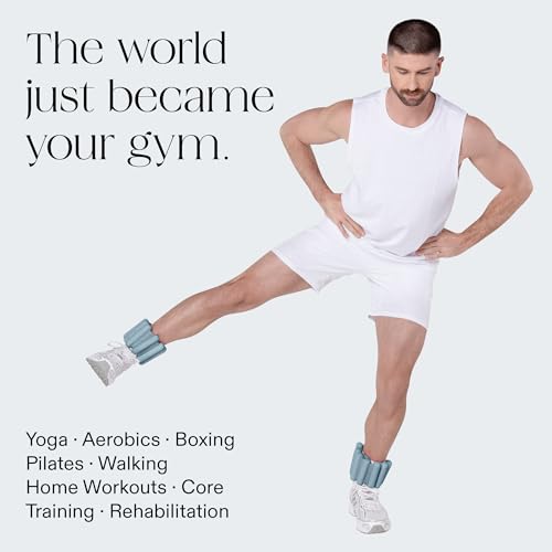 Image of Bala Bangles Wrist & Ankle Weights for Women & Men - Adjustable Weighted Bands - Soft Silicone Arm & Leg Weights for Pilates, Yoga, Walking, Barre, Home Workout & Strength Training Exercise