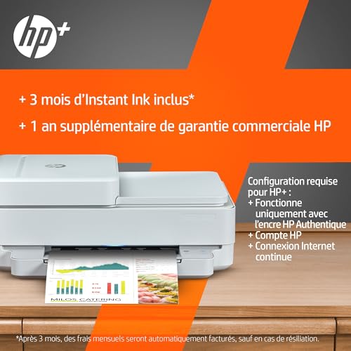 HP Envy Imprimante tout en un Jet d'encre couleur – d’Instant Ink inclus avec HP+ Photocopie Scan Impression Chargeur automatique de documents RectoVerso Wifi - vue 6